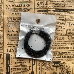 Black Rock Candy Hoop Earrings